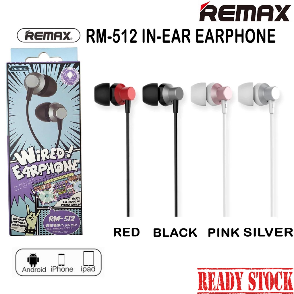 Original Remax RM-512 Earphone Wired