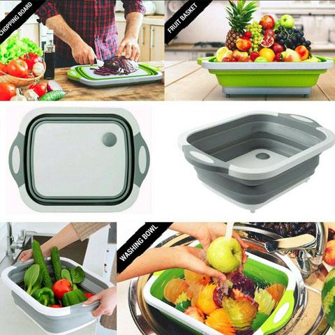 Foldable vegetable busket & chopping board