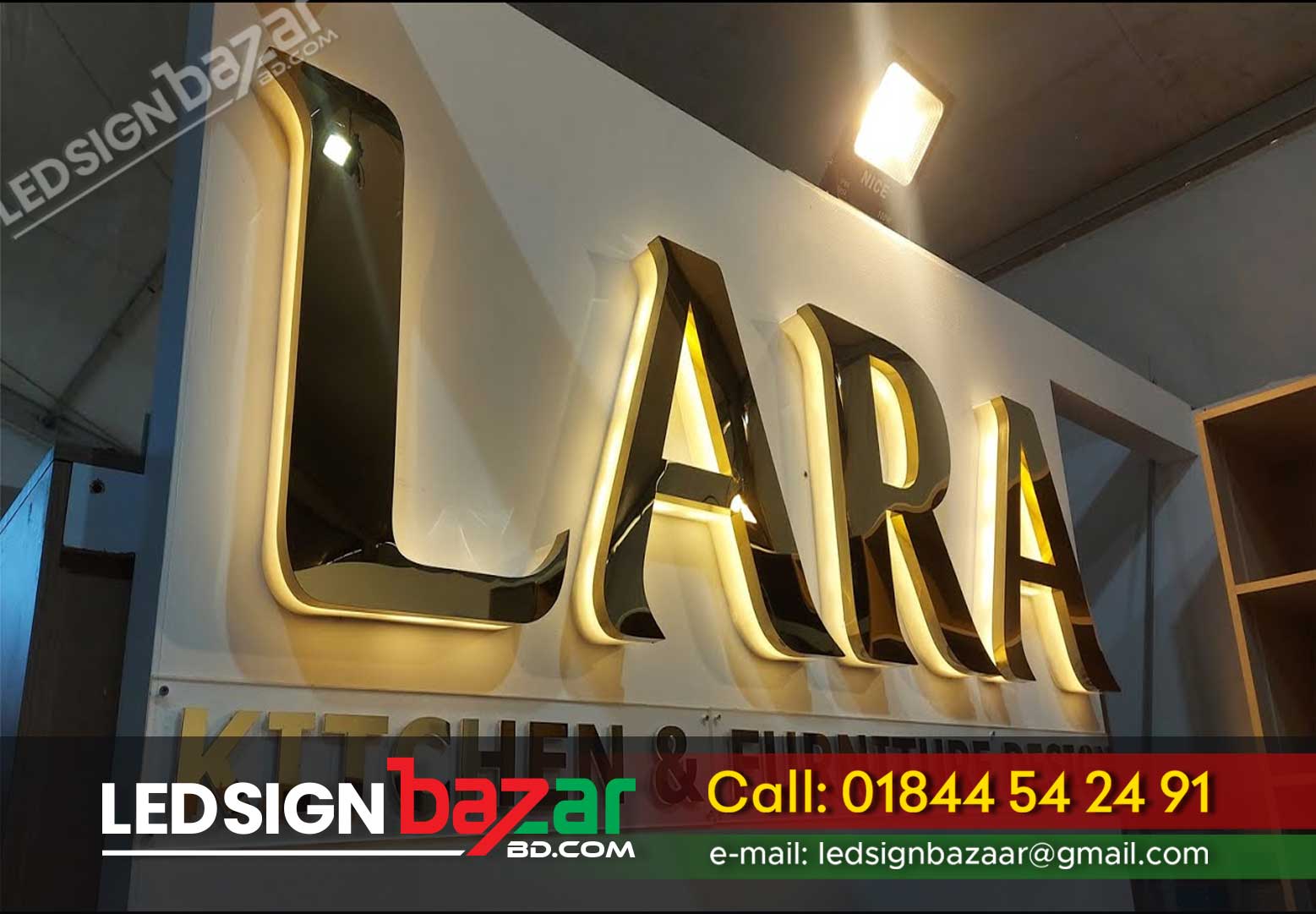 Affordable Silver Color Letters BD, SS Golden