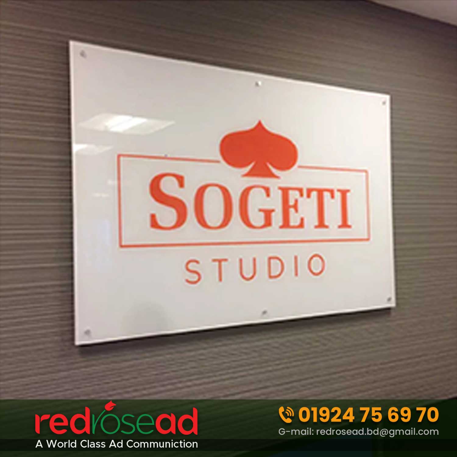 Office Glass Name Plate Price in Bangladesh
