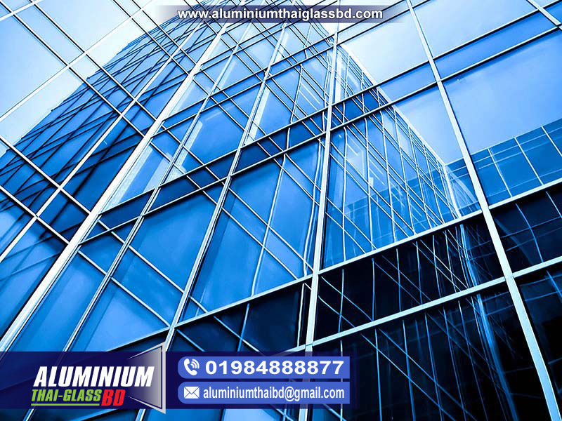 aluminium curtain wall.