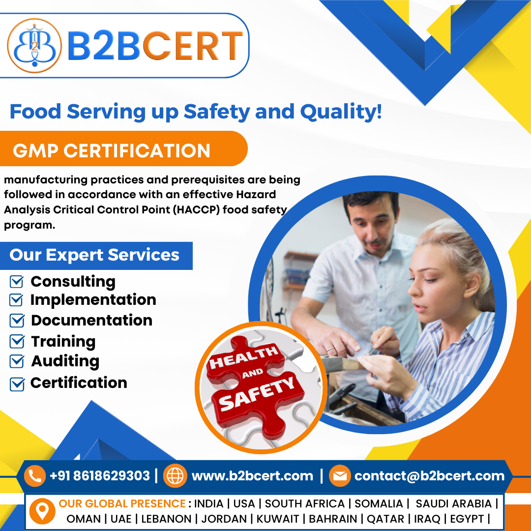 GMP Certification in USA by Trusted Experts at B2B