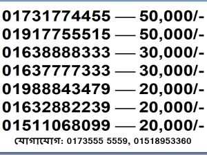Easy Mobile Number GP, ROBI, BANGLALINK, AIRTEL